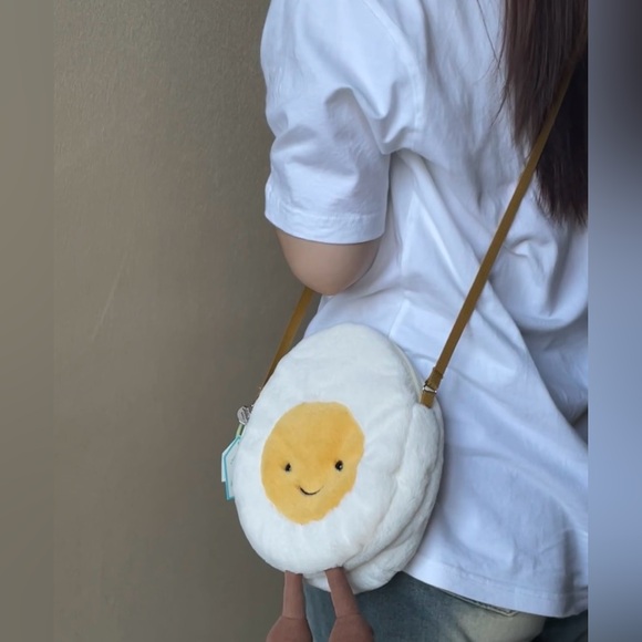 Jellycat Amuseables Happy Boiled Egg Bag Brand New with Tags (BNWT) - Picture 1 of 4